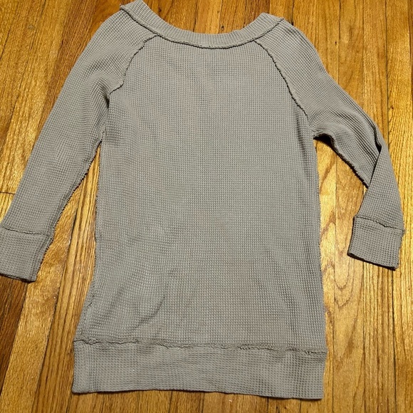 Mazik Womens Oversized Boat Neck Waffle Knit Tunic 3/4 Sleeve Size Medium - Picture 6 of 13